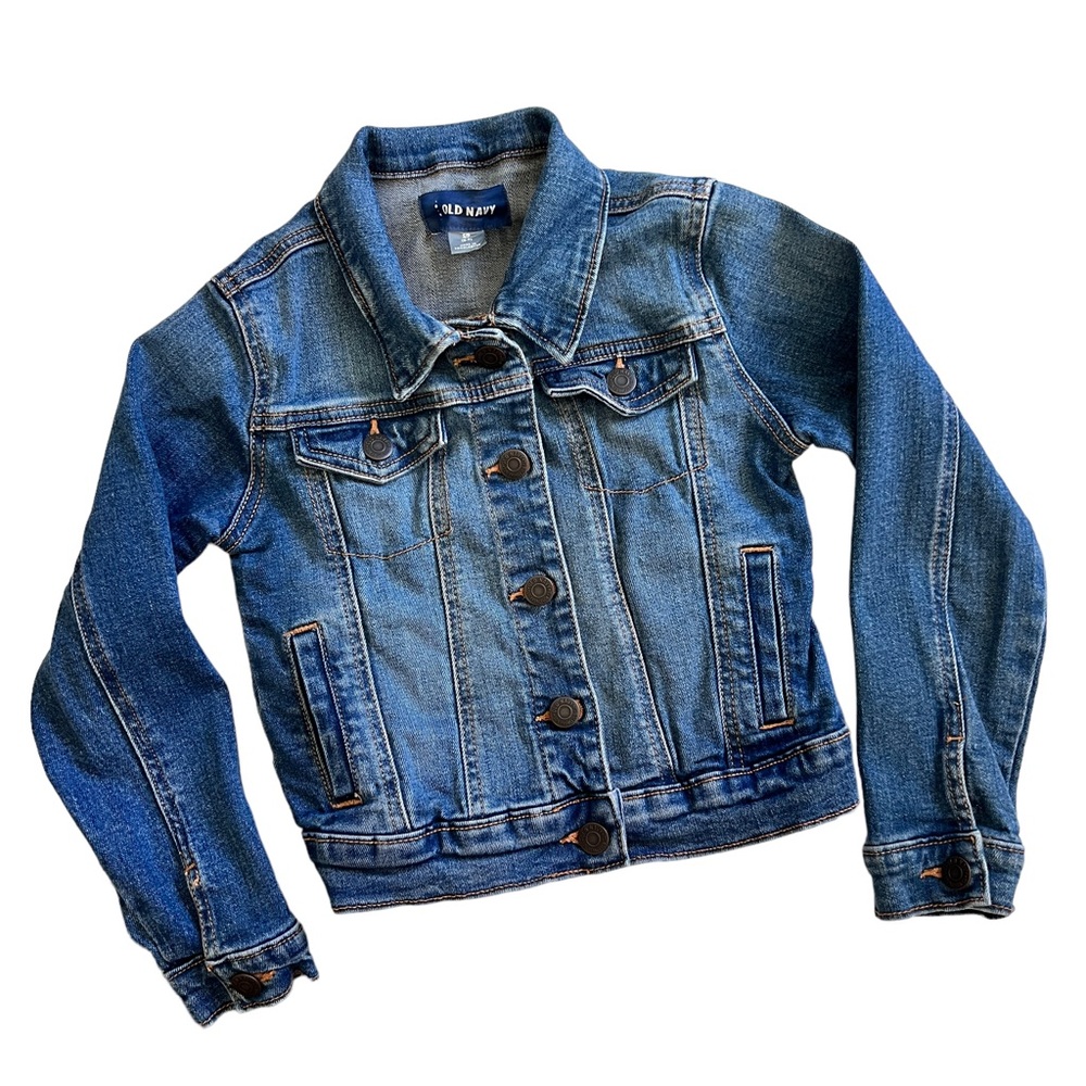 OLD NAVY Kids Blue Jean Jacket Cotton Spandex Sz S (6-7)